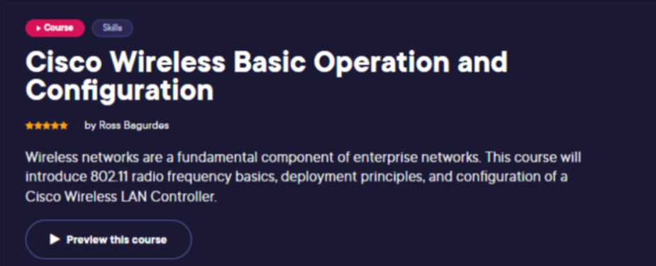 Cisco Wireless Basic Operation and Configuration
