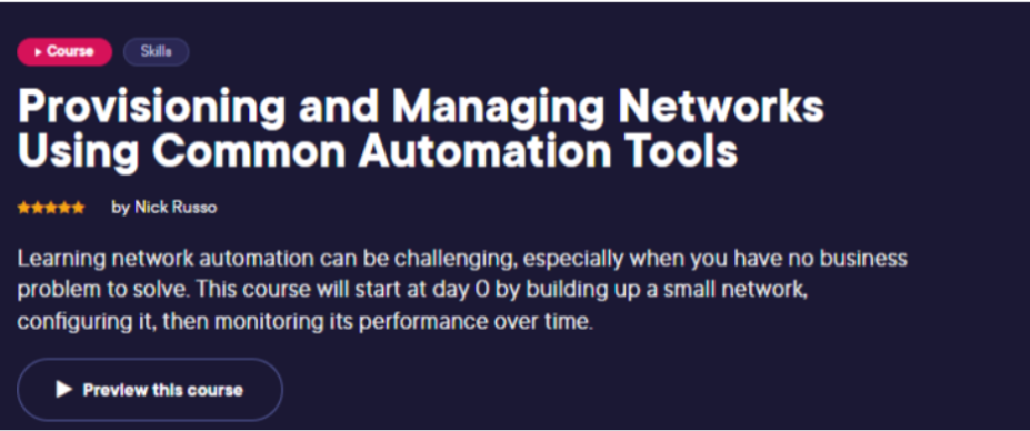 Provisioning and Managing Networks